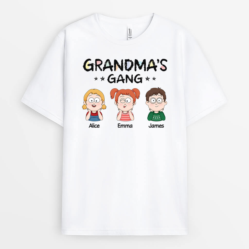 2140AUK1 personalised cute mum grandmas gang t shirt