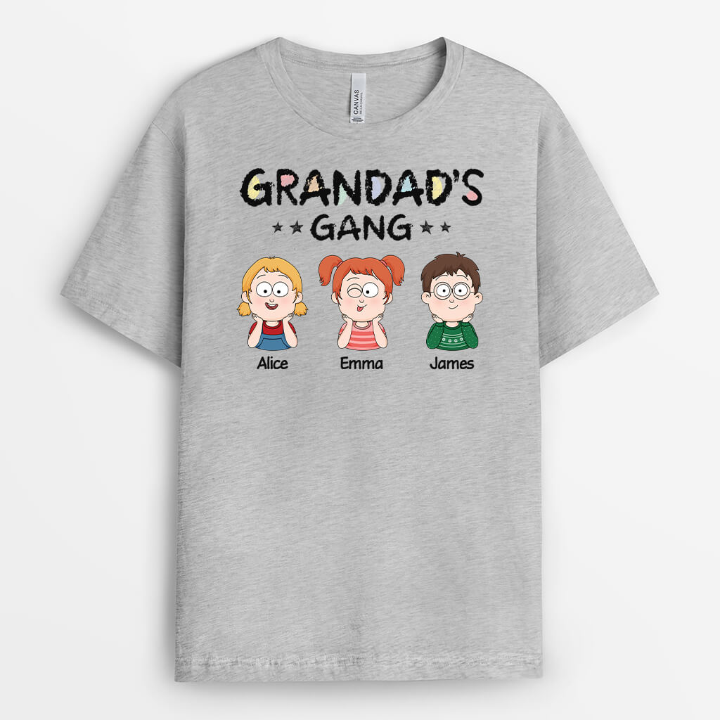 Personalised Cute Daddy/Grandad's Gang T-shirt - Custom Chic UK