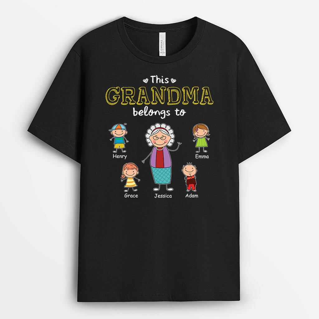 Personalised This Grandma Belongs To T-Shirt