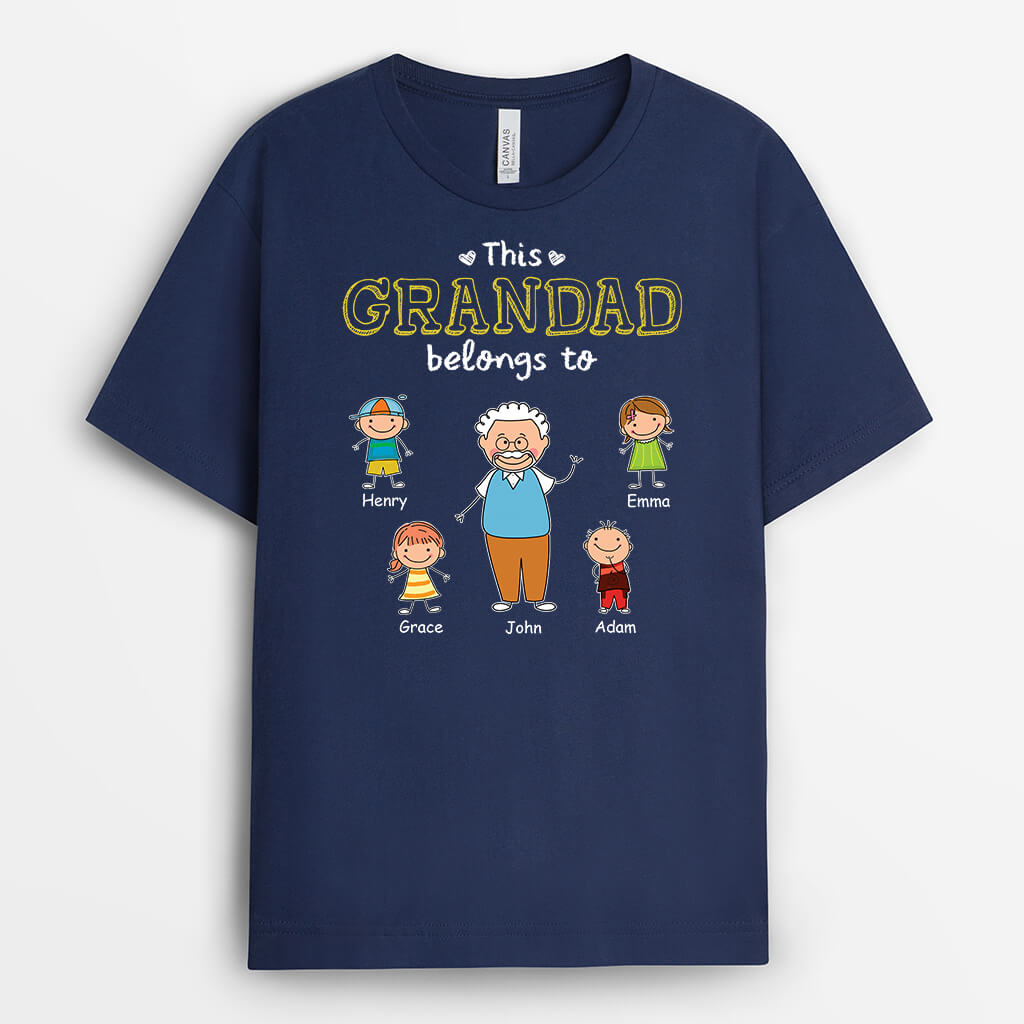 Personalised This Grandad Belongs To T-Shirt