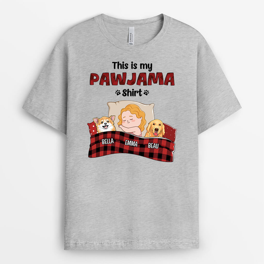 Personalised This Is My Pawjama Dog T-Shirt