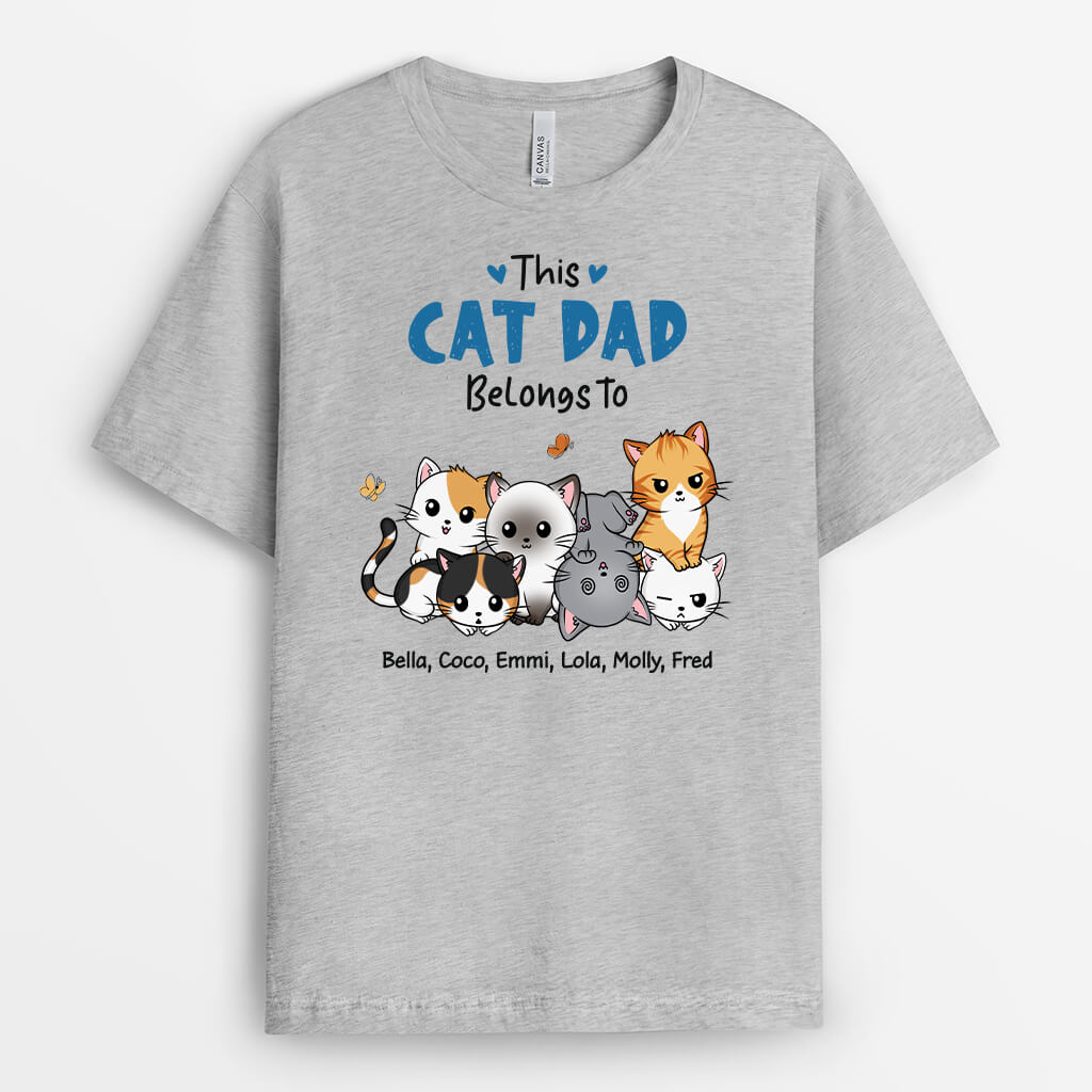 Personalised This Cat Mum Belongs To T-Shirt
