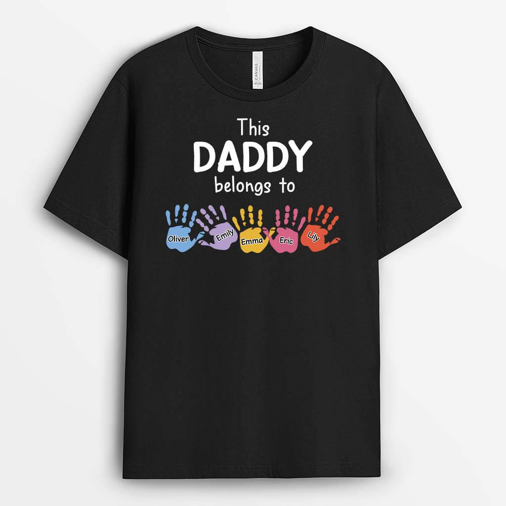 Personalised This Best Daddy Belongs To T-Shirt