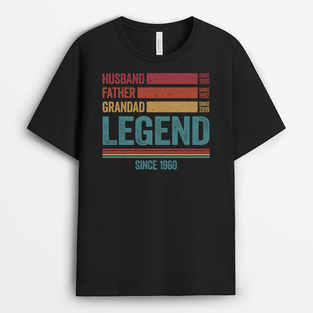Personalised Husband, Father, Grandad, Legend T-Shirt