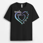 2183AUK1 personalised grandma and mum heart in heart t shirt