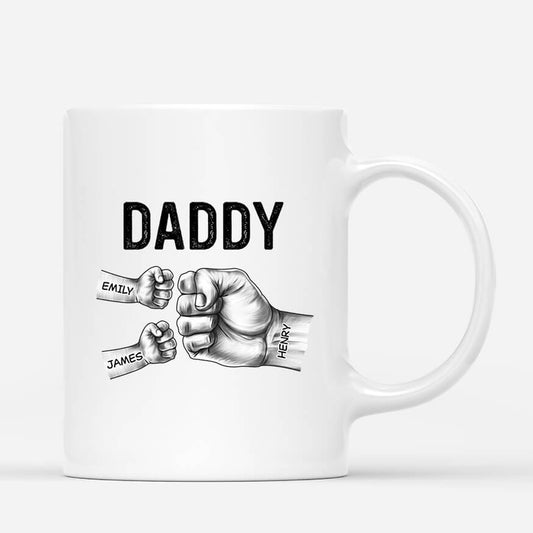 2188MUK1 personalised dad and kids fists bump mug