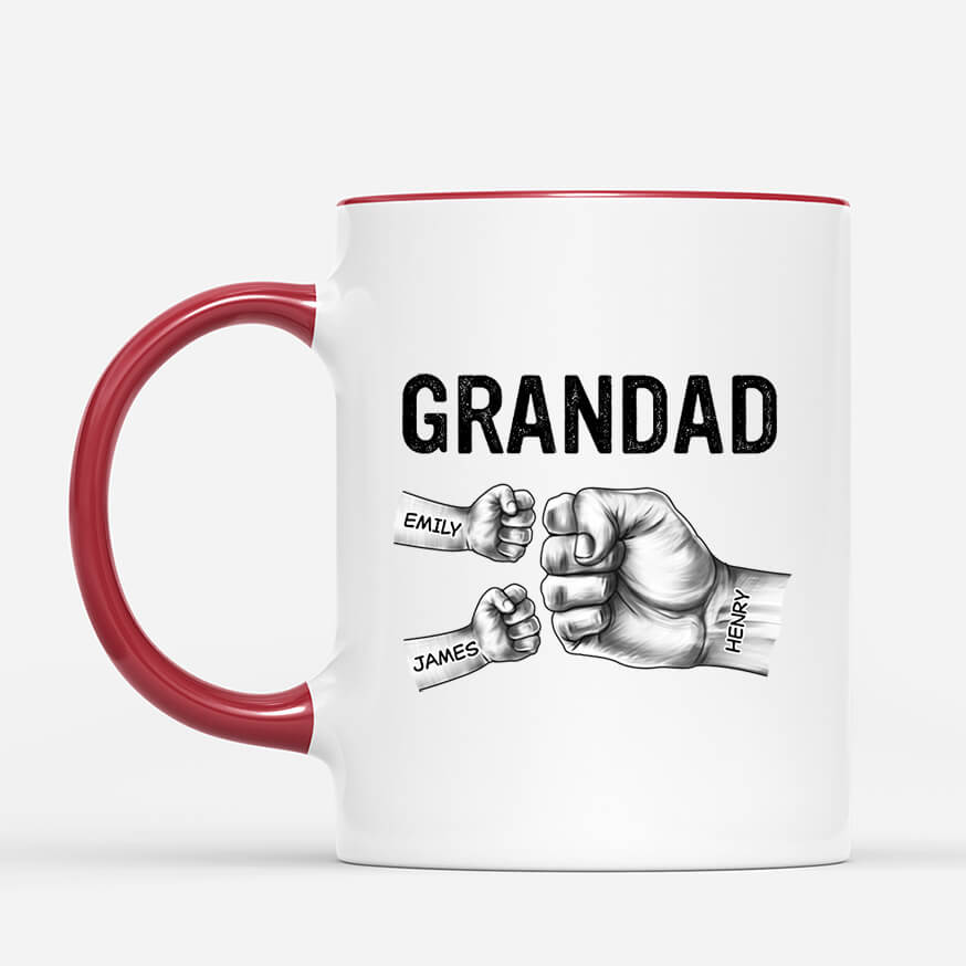 Personalised Daddy And Kids Fists Bump Mug