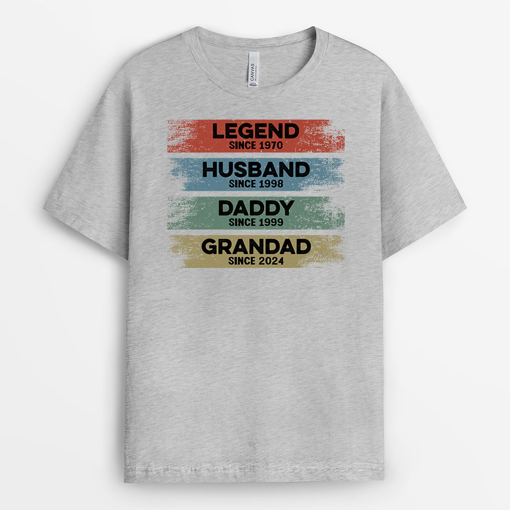 2193AUK1 custom gifts for grandads legend grandad since t shirt 2193A5L5B