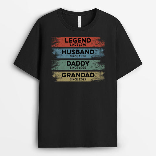 2193AUK1 personalised best legend husband daddy grandpa t shirt