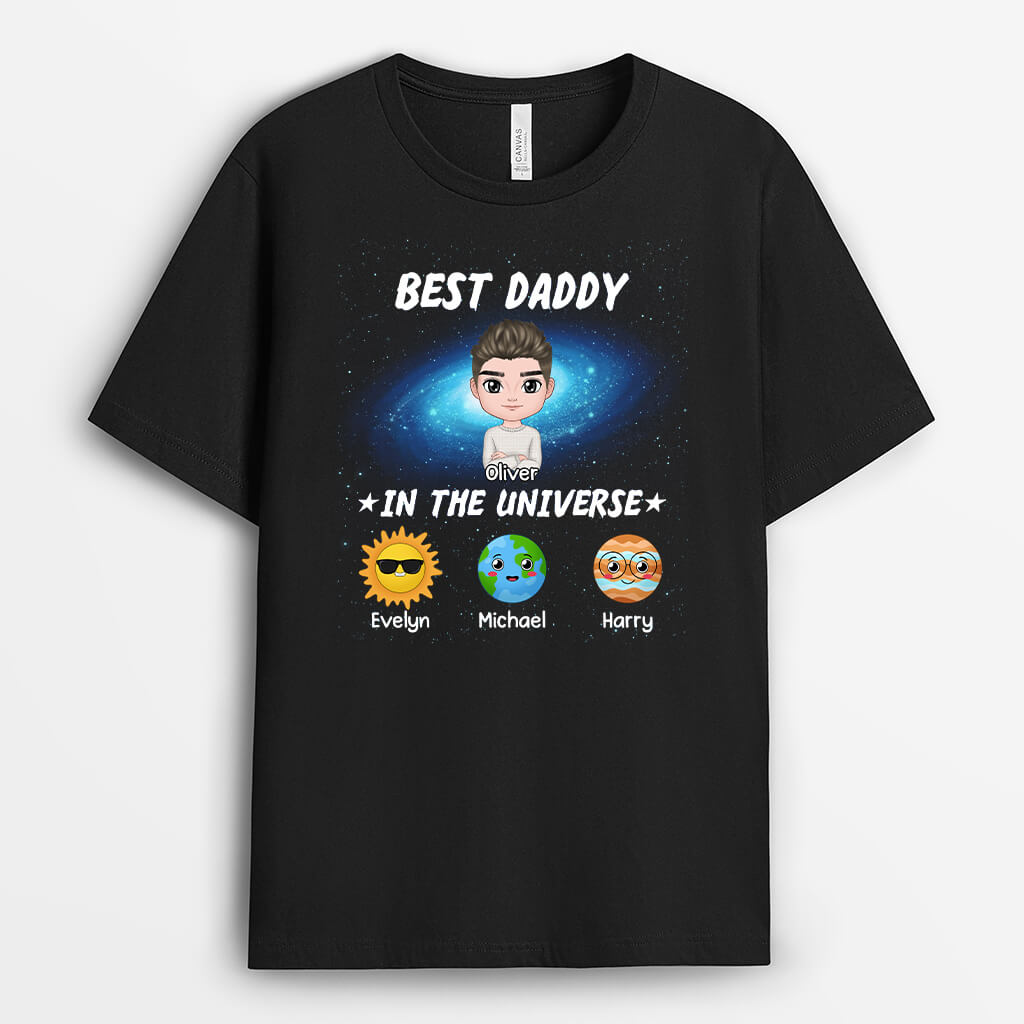 Personalised Best Daddy In The Universe T-Shirt