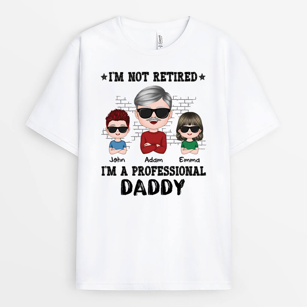 2213AUK2 personalised im a professional grandad t shirt