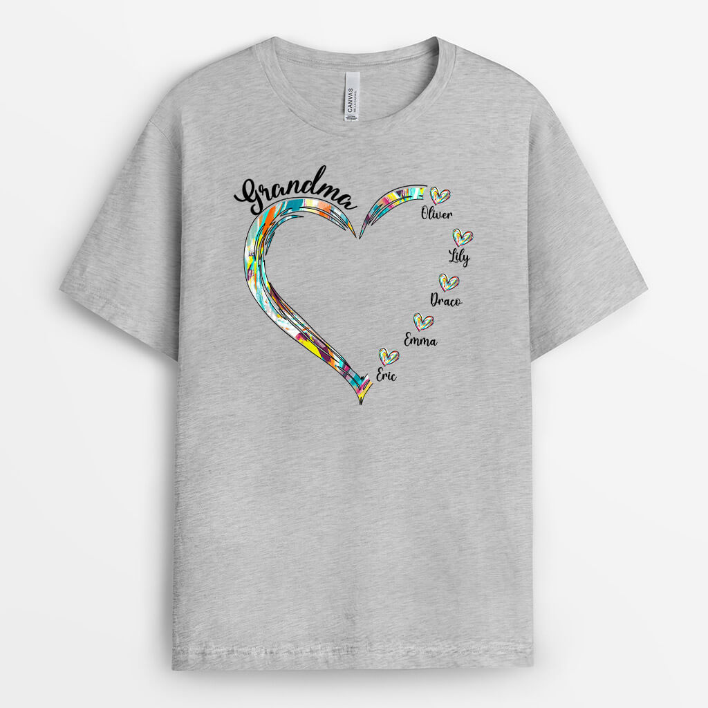 Personalised Mummy With Heart Shape T-Shirt