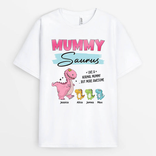 2224AUK1 personalised dadsaurus t shirt