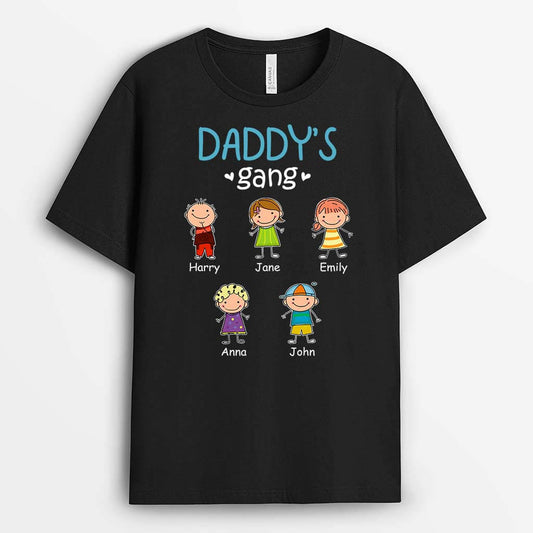 2231AUK1 personalised best dad grandpas gang t shirt