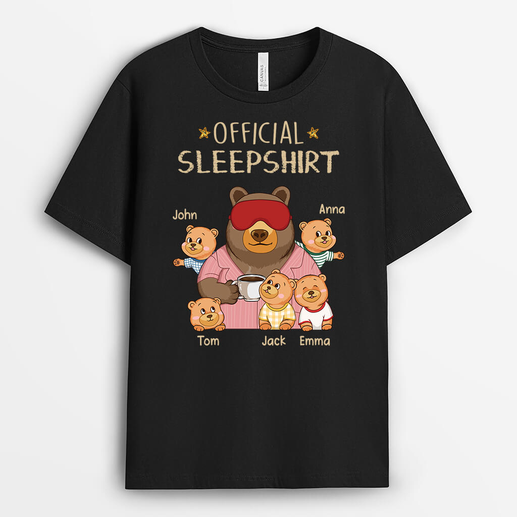 Personalised Official SleepShirt Bear T-Shirt