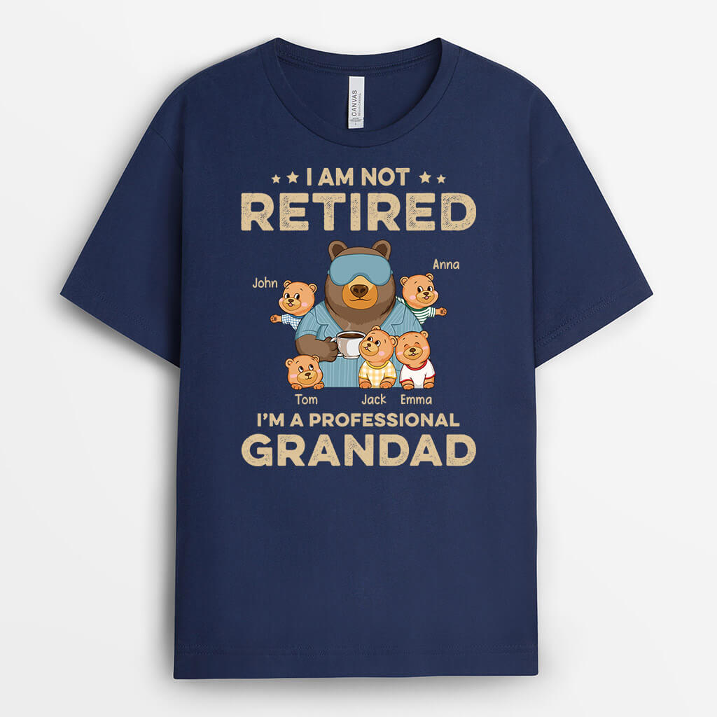 Personalised I'm A Professional Grandad Sleepshirt Bear T-shirt