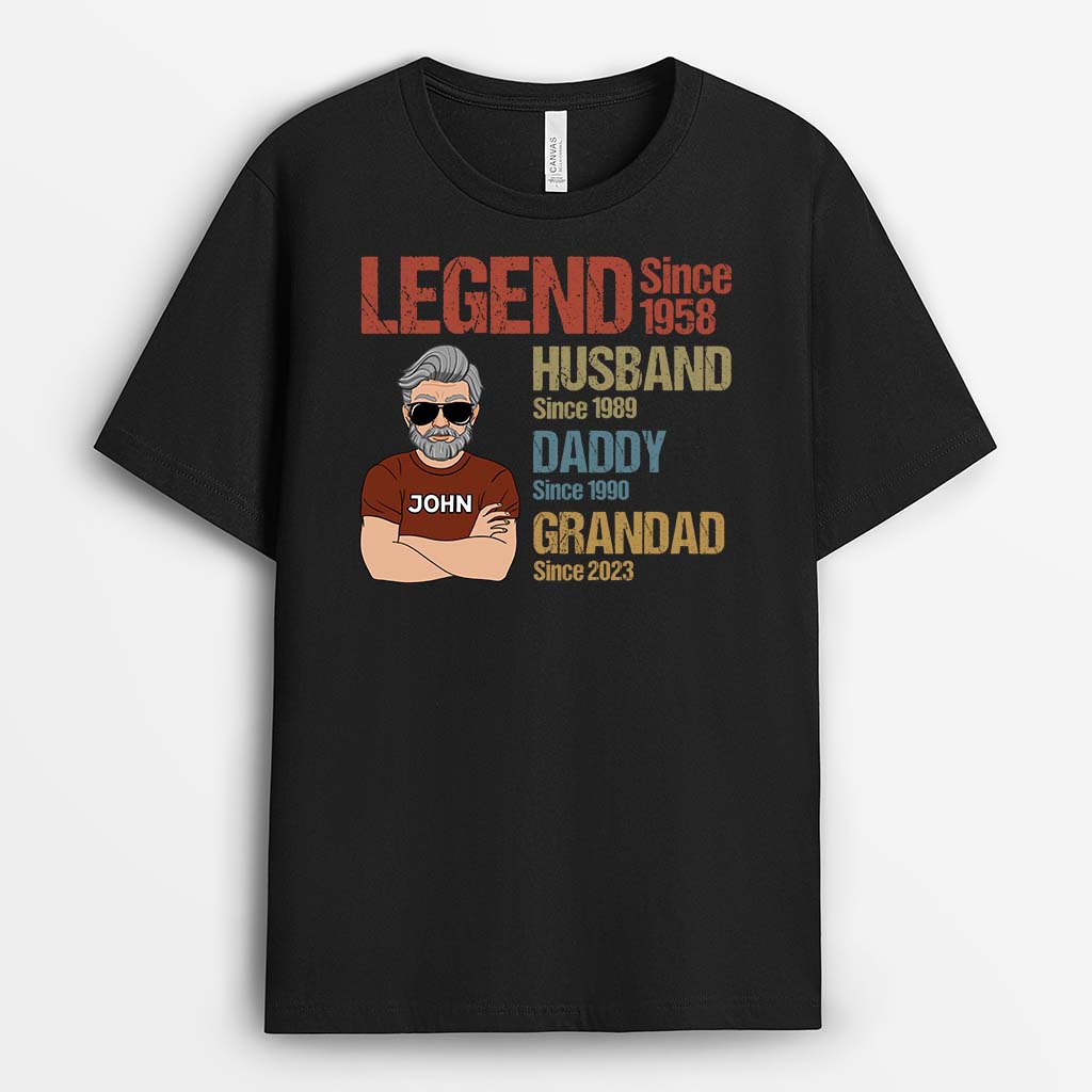 Personalised Legend, Husband, Papa, Grandad T-Shirt