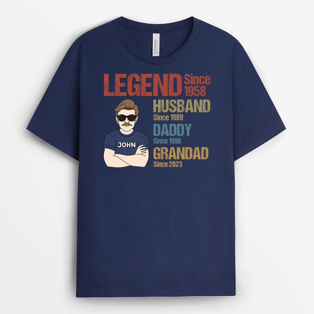 Personalised Legend, Husband, Papa, Grandad T-Shirt