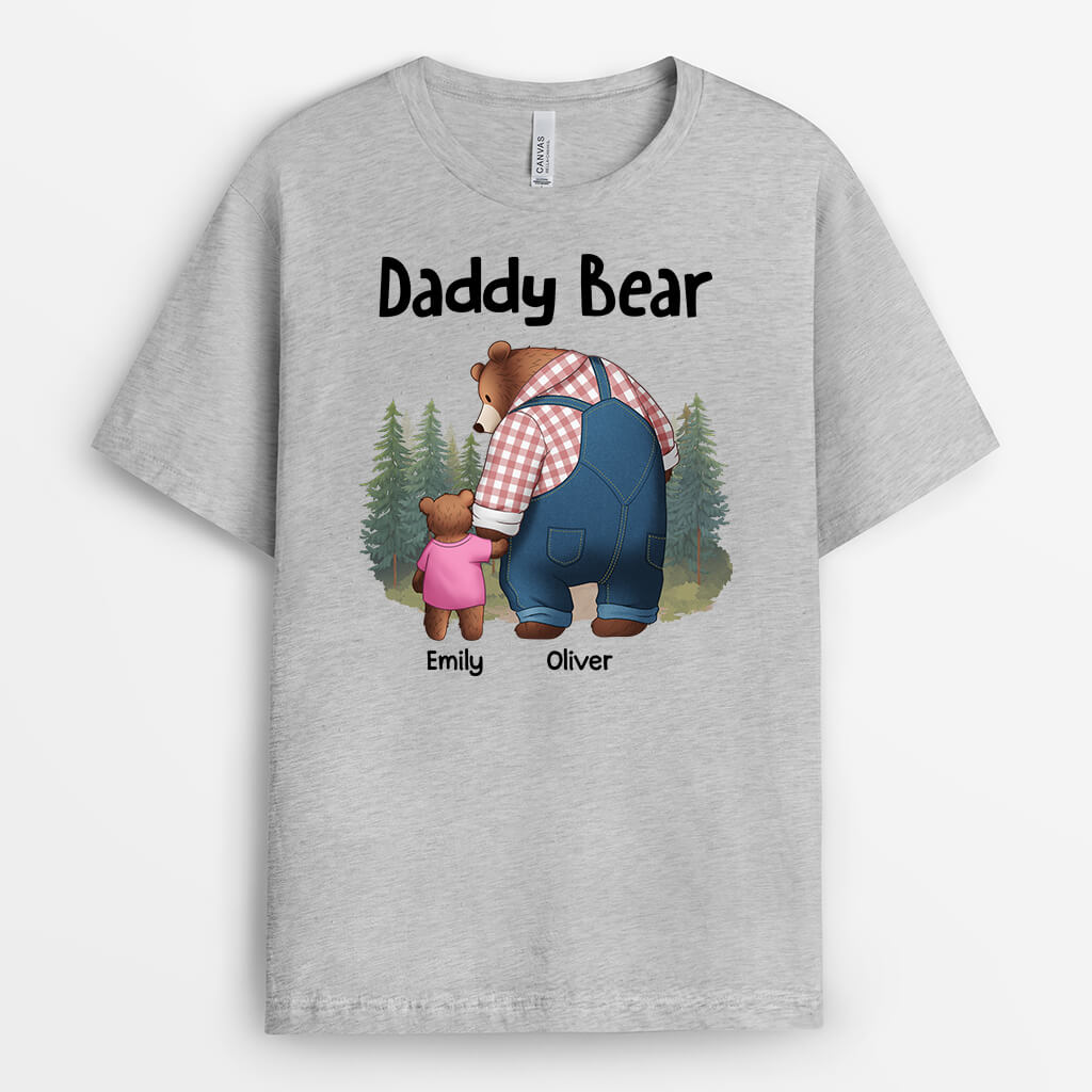2264AUK1 personalised dad bear t shirt