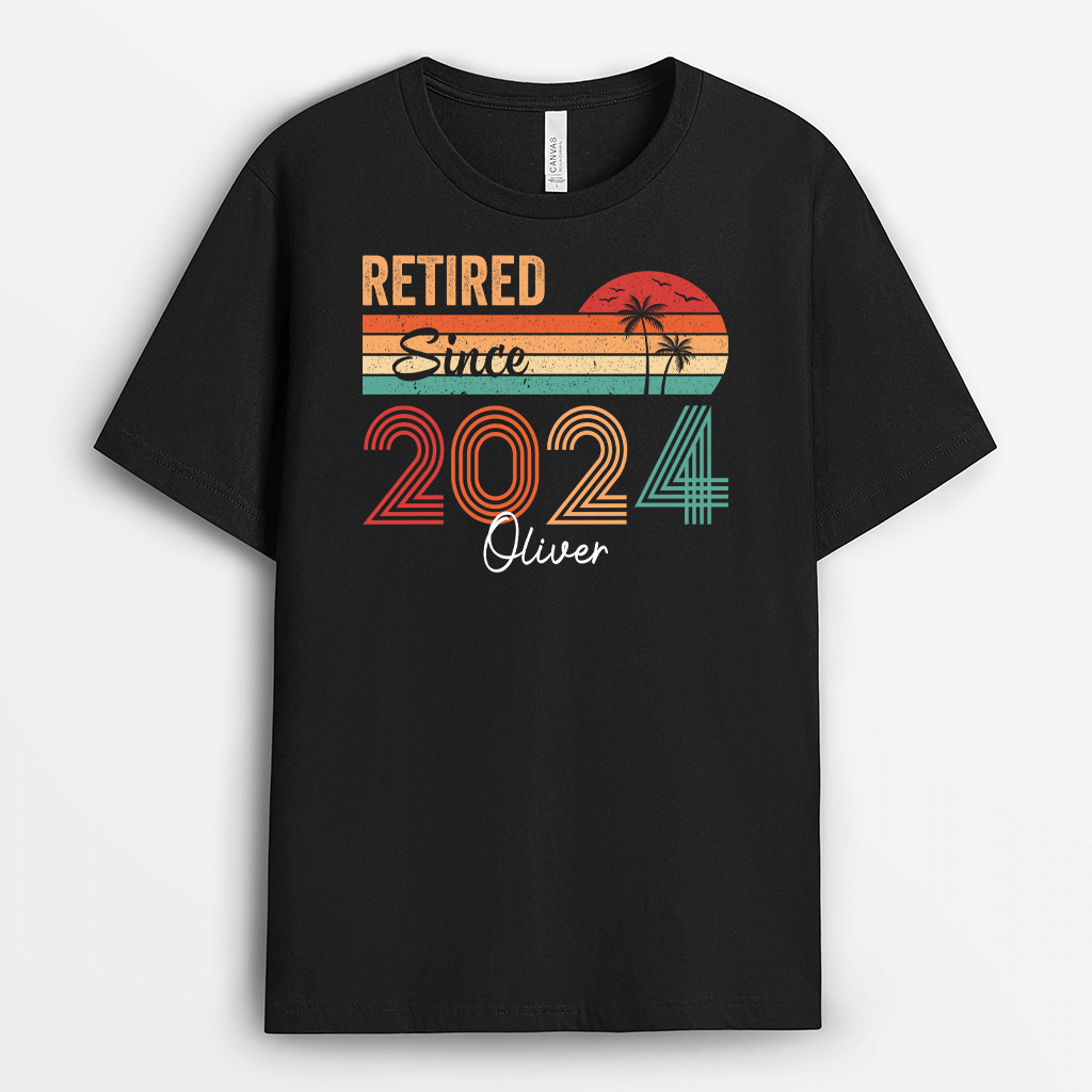 Personalised Retired Since T-Shirt