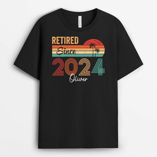 2270AUK1 personalised totally retired since t shirt