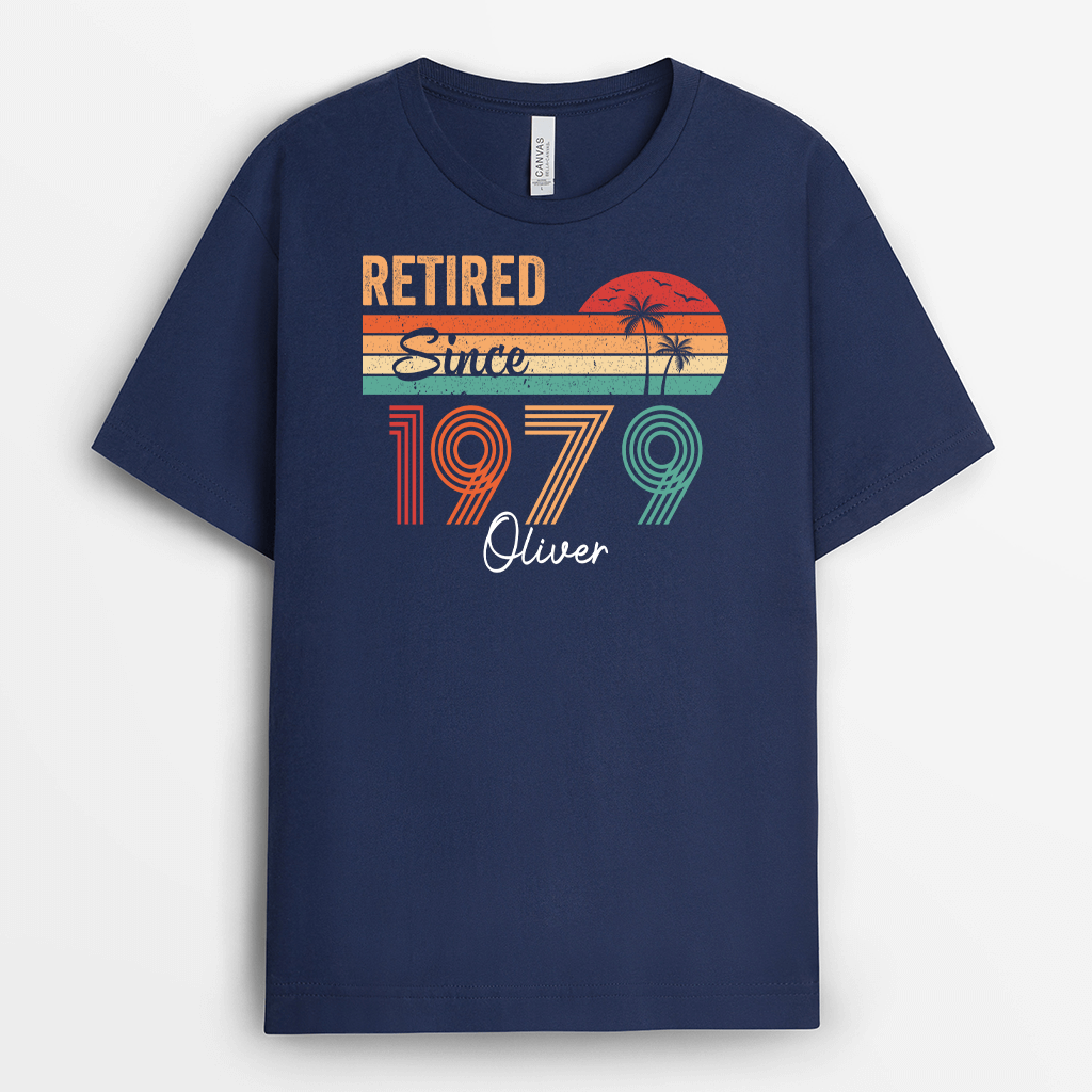 2270AUK2 personalised totally retired since t shirt