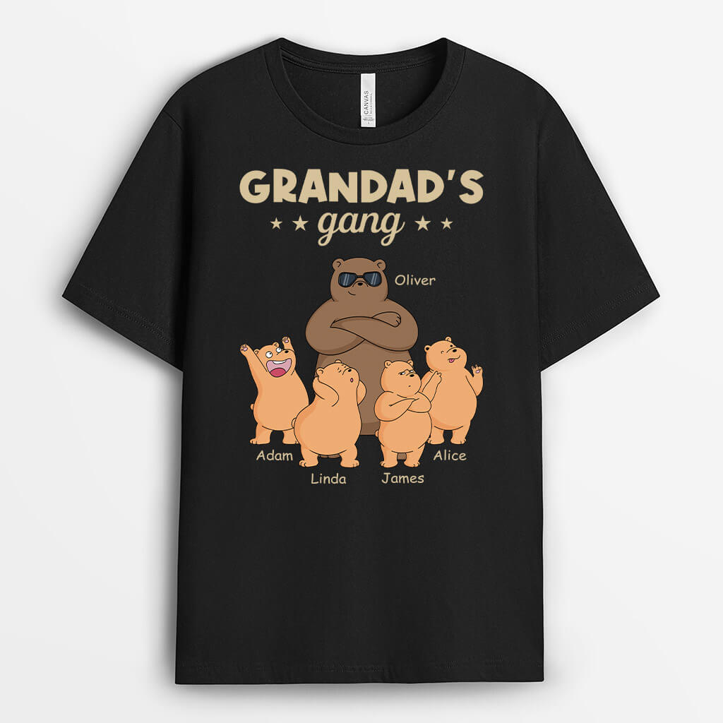 Personalised Daddy/Grandad's Bear Gang T-Shirt