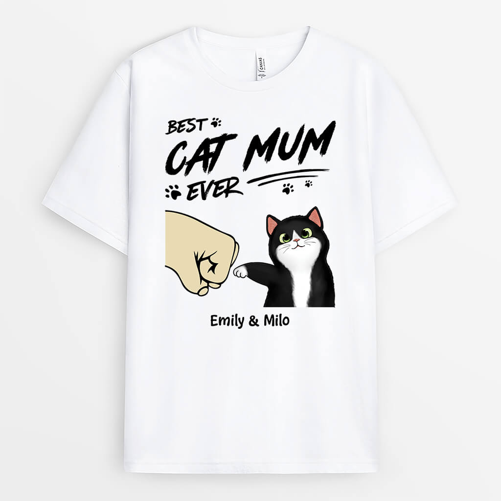 Personalised Best Cad Dad/Cat Mum Ever T-Shirt