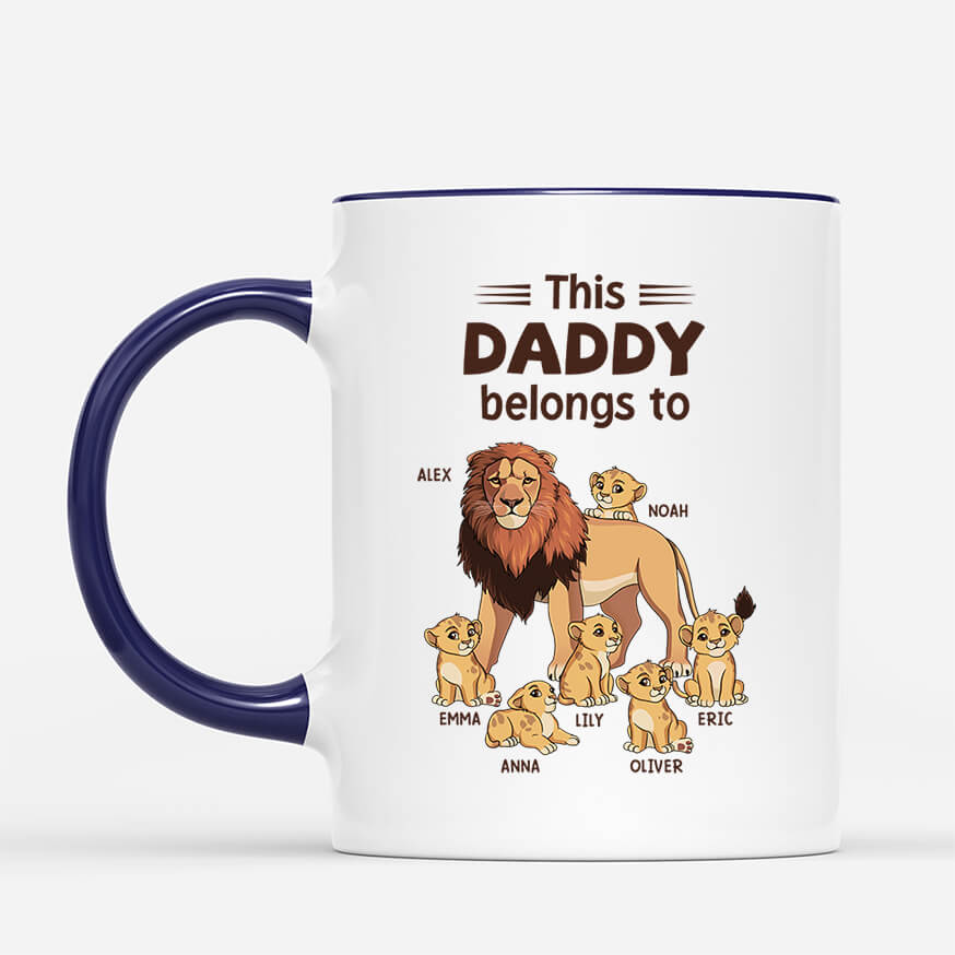 2288MUK2 personalised this legend grandad belongs to lions gangs mug