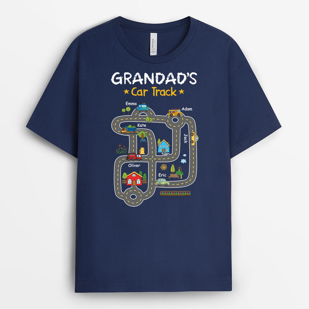 Personalised Daddy/Grandad's Car Track T-Shirt