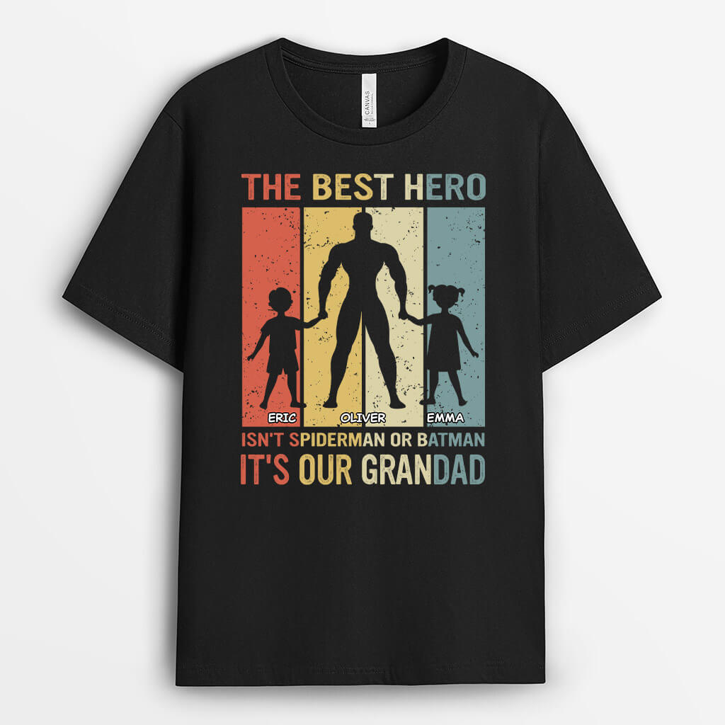 Personalised The Best Hero Isn't Spiderman or Batman, It's My Dad T-Shirt