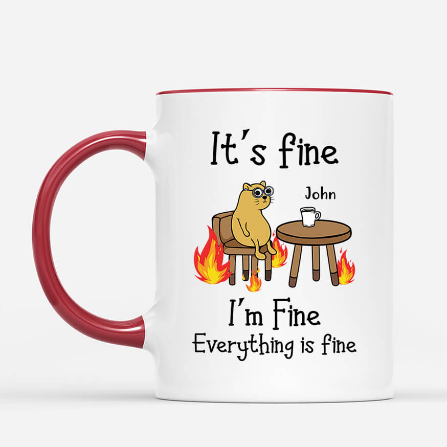 2304MUK2 personalised its fine im fine everything is fine mug