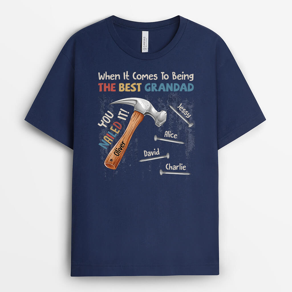 2307AUK1 personalised when it comes to being the best dad you nailed it t shirt_327b8e91 ef75 4109 adc5 fb07df018150