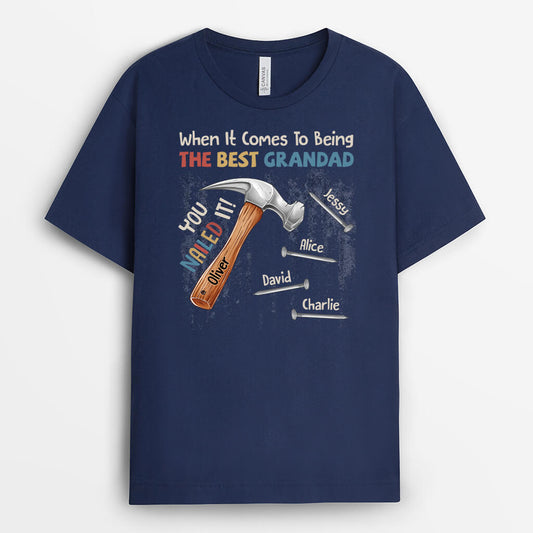 2307AUK1 personalised when it comes to being the best dad you nailed it t shirt_327b8e91 ef75 4109 adc5 fb07df018150