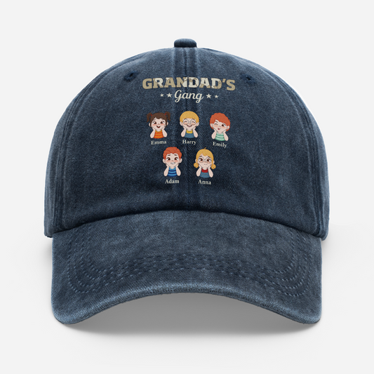 2317AUK1 personalised dadgrandads gang washed cotton cap 2317ajse8b_e3d056f5 caff 496d ab0f e69cf2e6724f