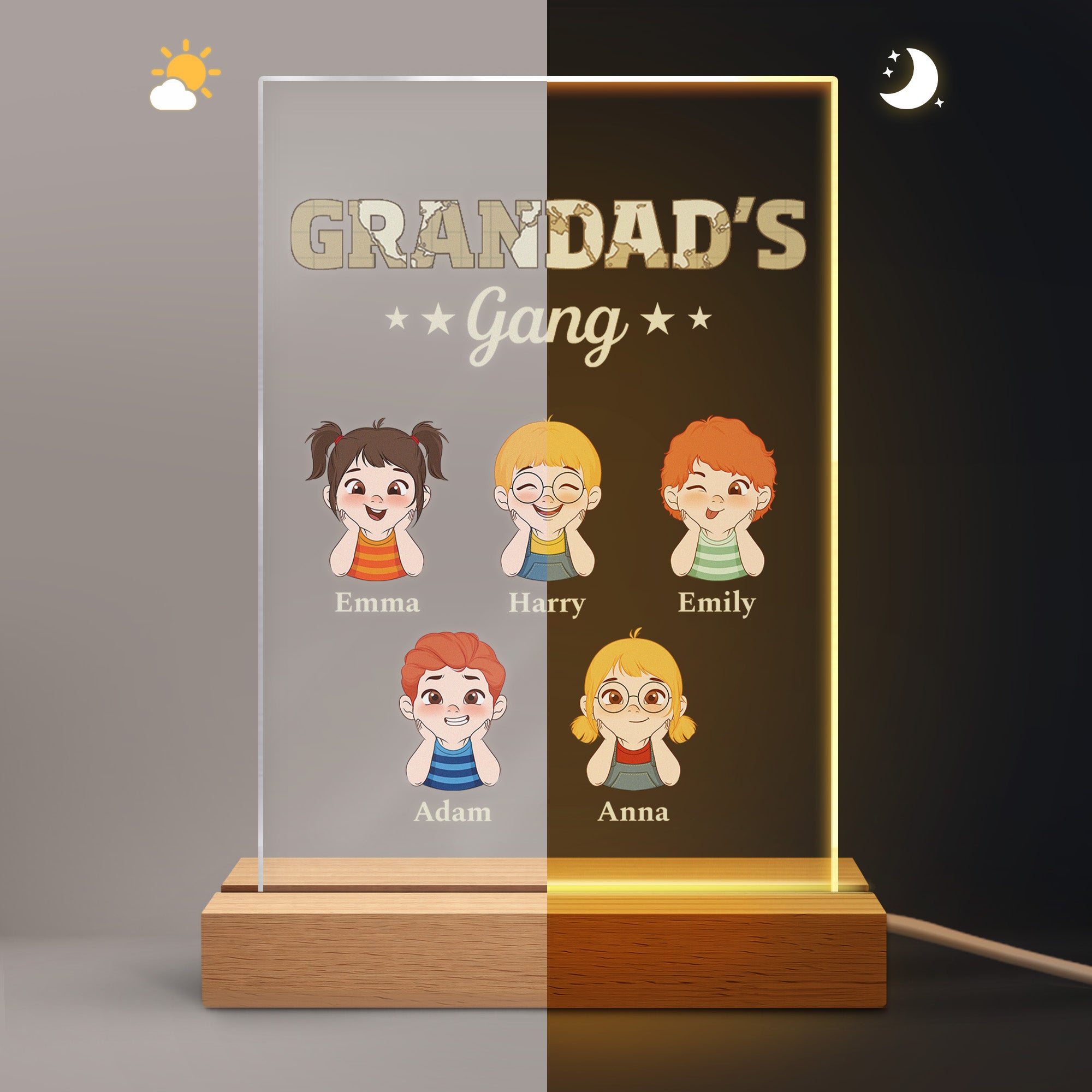 2317LUK2 personalised daddy gang night light with kids names for dadgrandad 2317lcl0b_9a2832e0 d0cf 4b25 8f31 83bc39c401b4