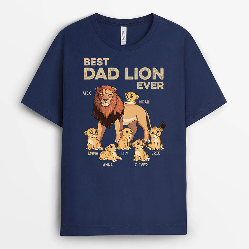 Personalised Best Dad Lion Ever T-Shirt