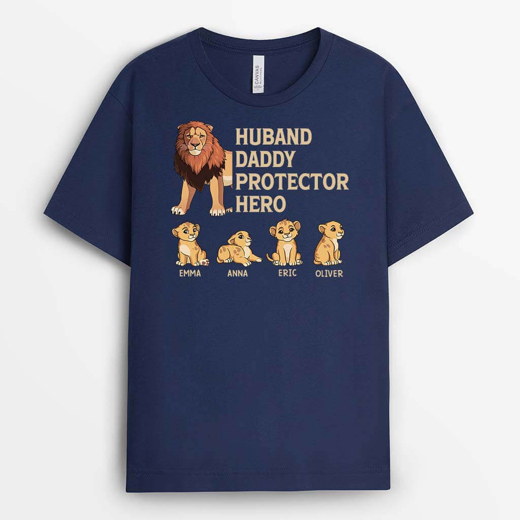 Personalised Dad, Grandad, Protector, Hero T-Shirt