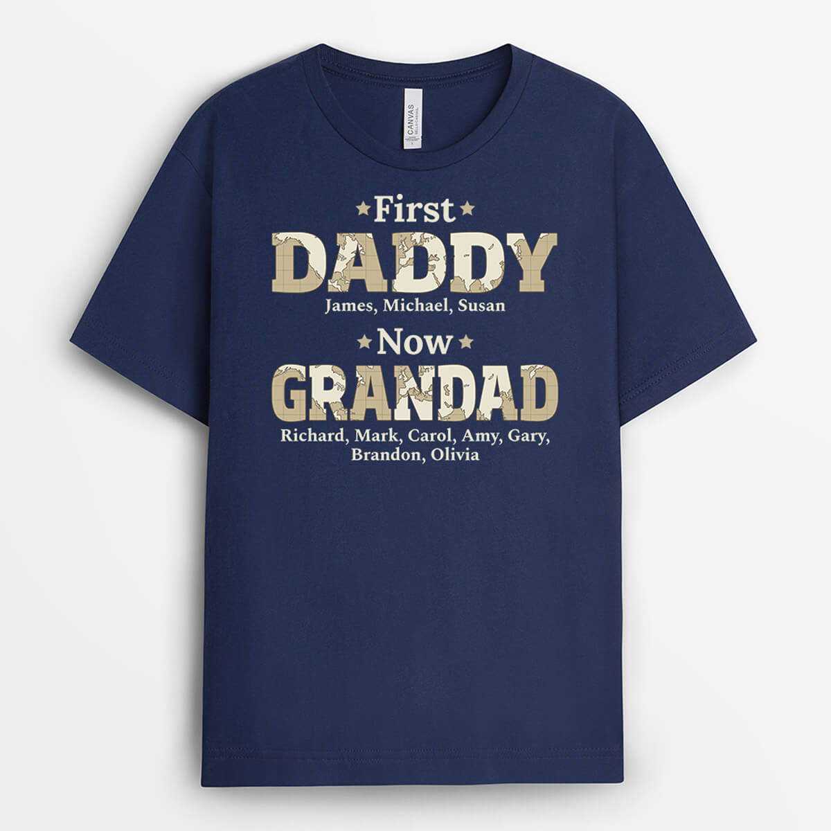 Personalised First Papa, Now Grandad T-Shirt