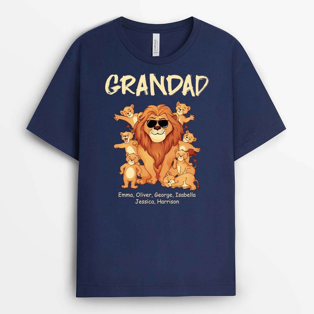 Personalised Grandad Lion's Gang T-Shirt