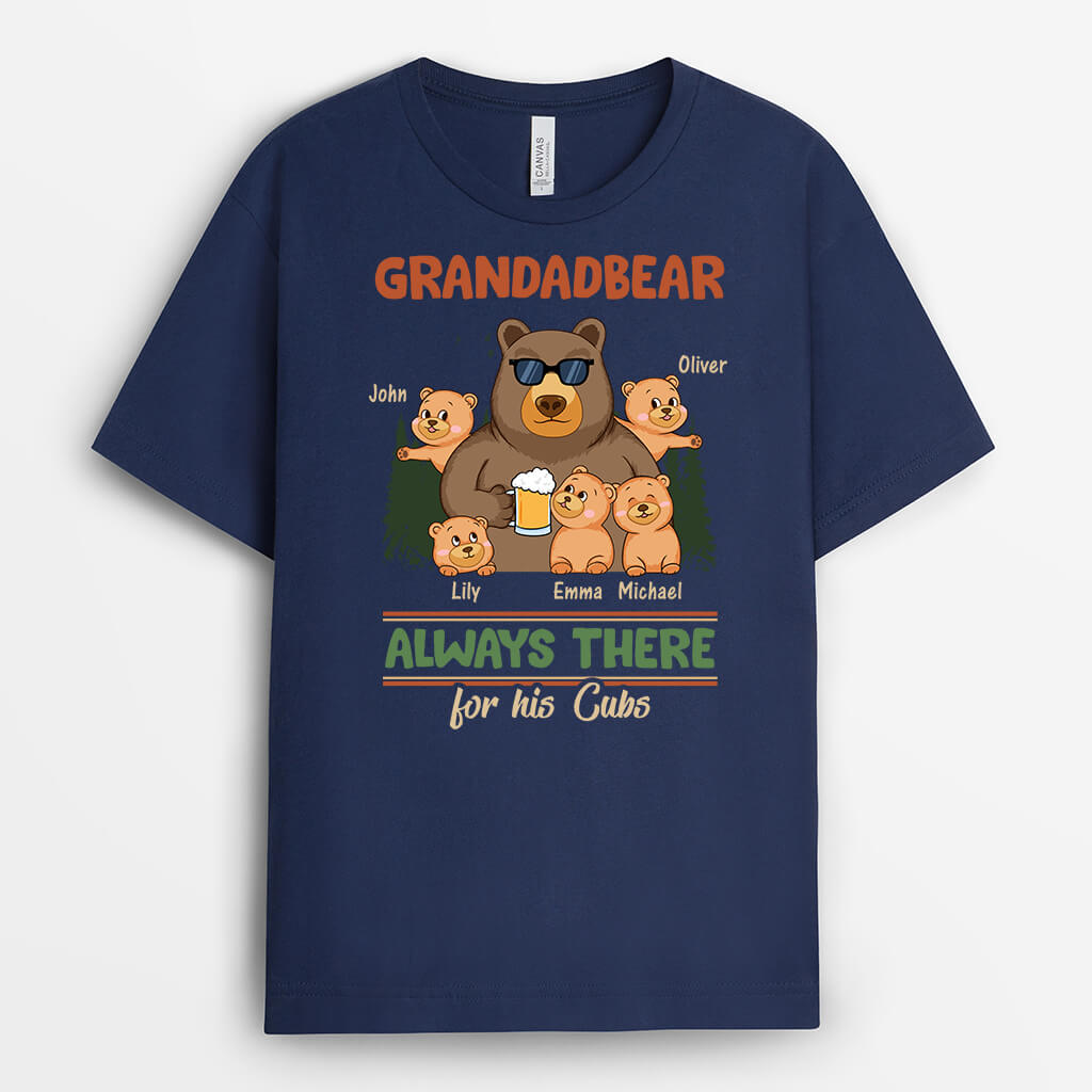 2339AUK1 personalised best grandad bear always there t shirt_8964b9c1 c904 4139 8365 0fe984c5e6b2