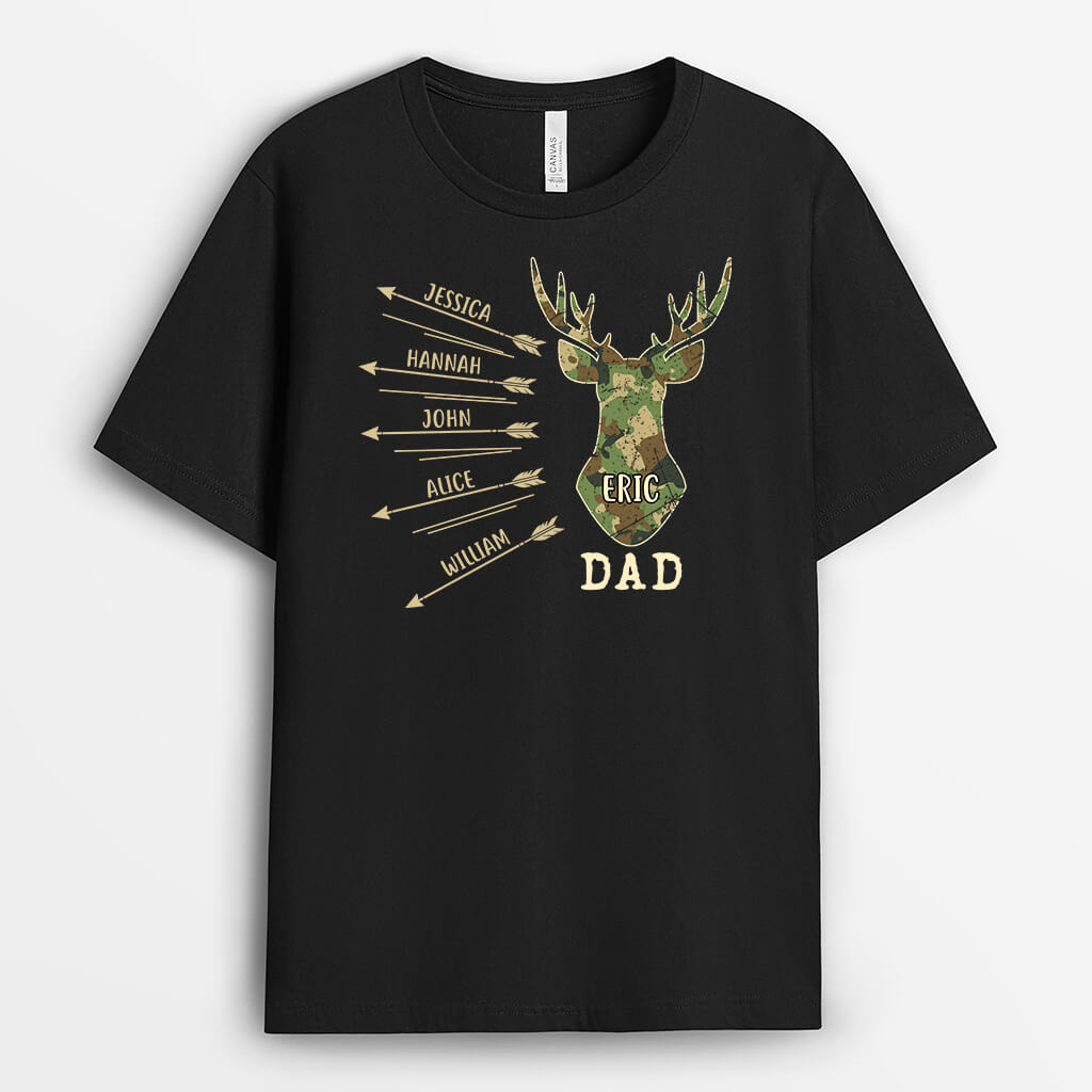 Personalised Reindeer Papa T-shirt