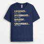 2356AUK1 personalised legend husband daddy grandpa since map pattern t shirt_a16c365b 578e 476a b78b f8b70d0286d5