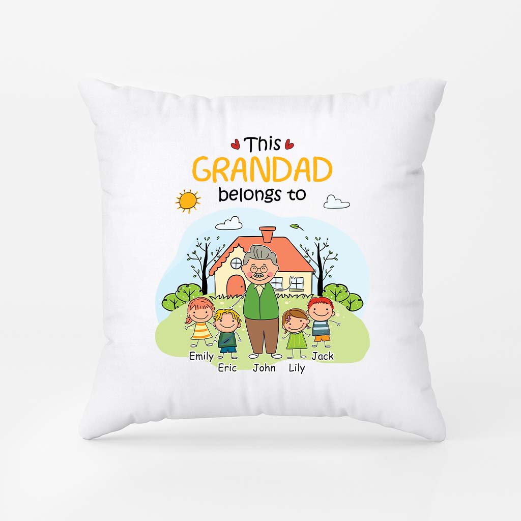 2361PUK1 personalized pillow with grandkids names_ gifts for grandparents 2361P6L5B