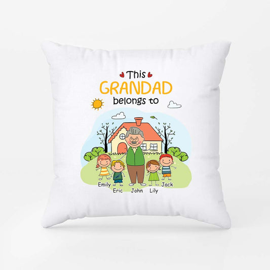 2361PUK1 personalized pillow with grandkids names_ gifts for grandparents 2361P6L5B