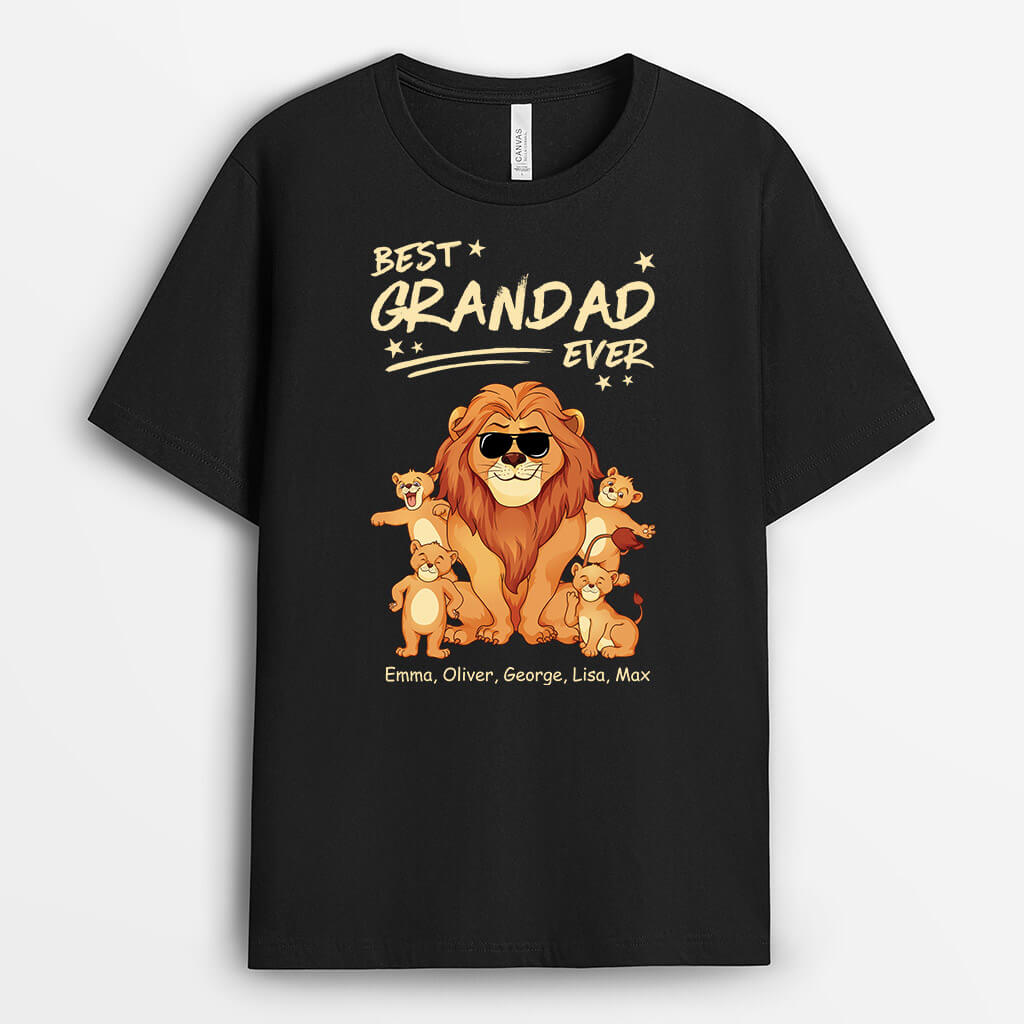 Personalised Best Dad Ever Lions T-shirt