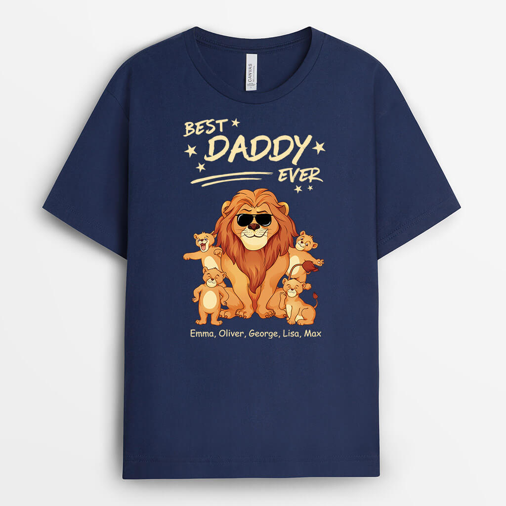 Personalised Best Dad Ever Lions T-shirt