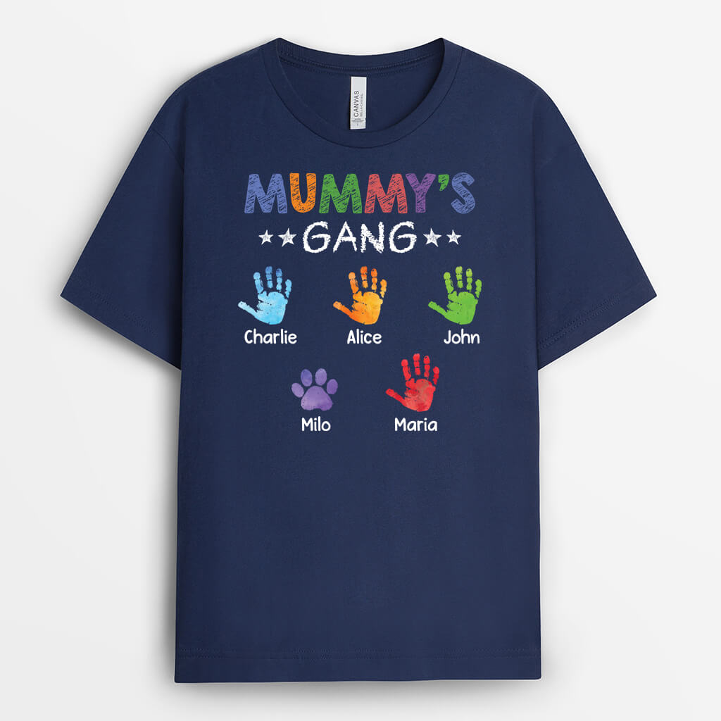 Personalised Dad's Gang Handprints T-shirt