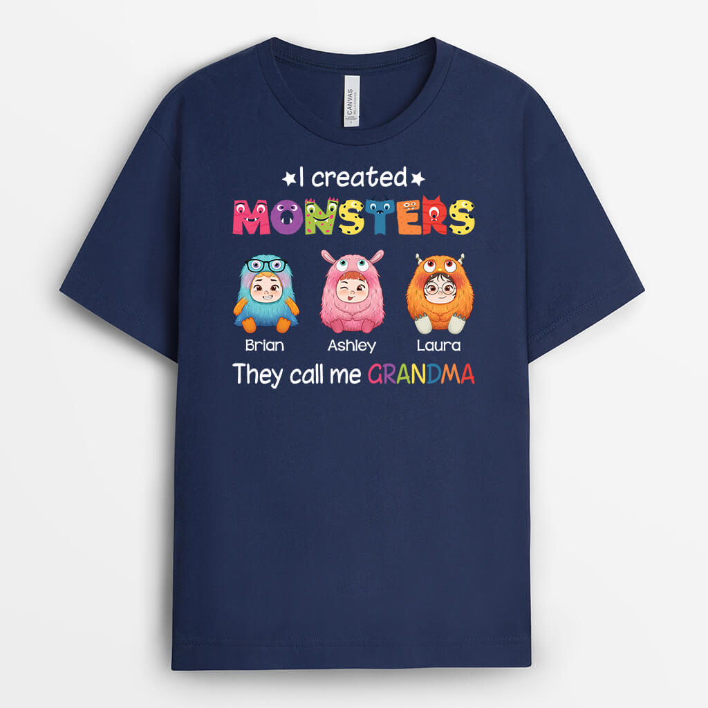 Personalised I Created Monsters They Call Me Dad/Grandad T-shirt