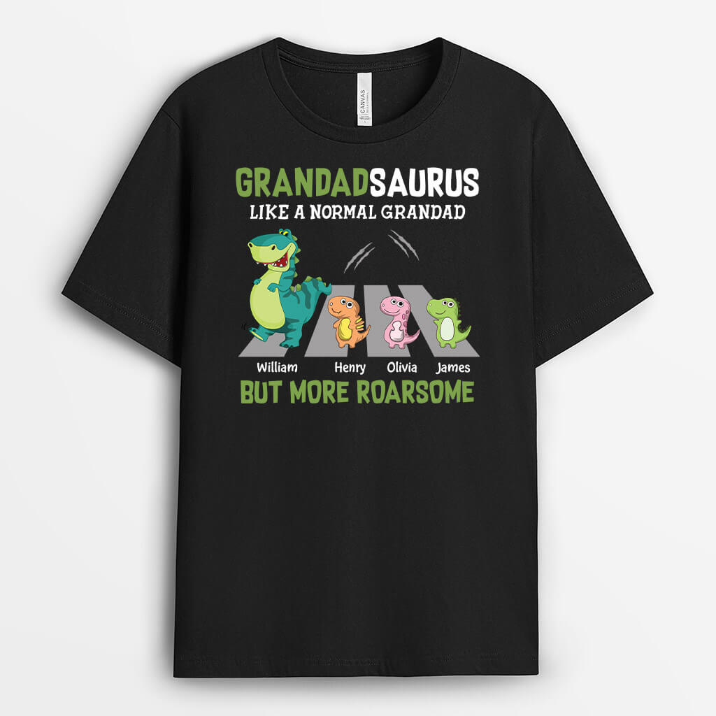 Personalised Daddysaurus Like A Normal Daddy But More Roarsome T-shirt